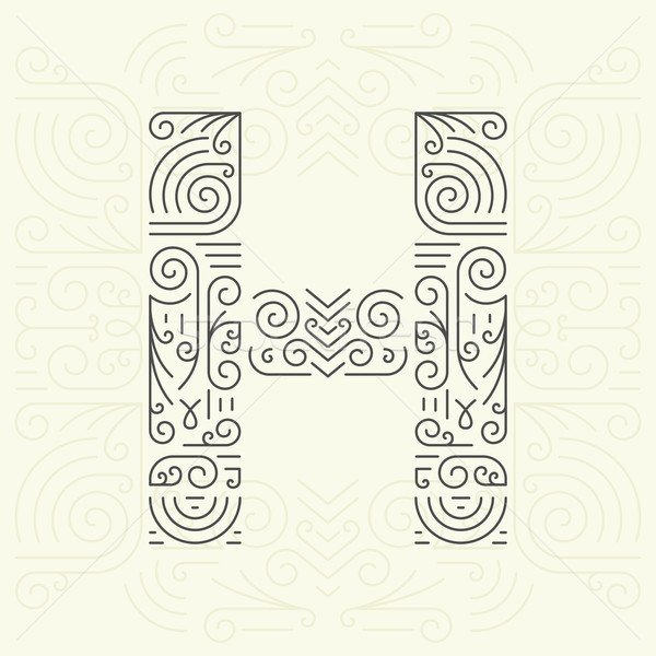 Vector linie stil geometric trecut text Imagine de stoc © Designer_things