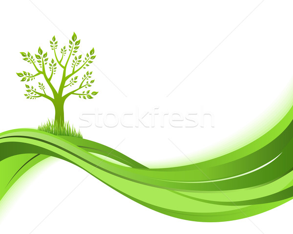 Green nature background. Eco concept illustration Stock photo © Designer_things