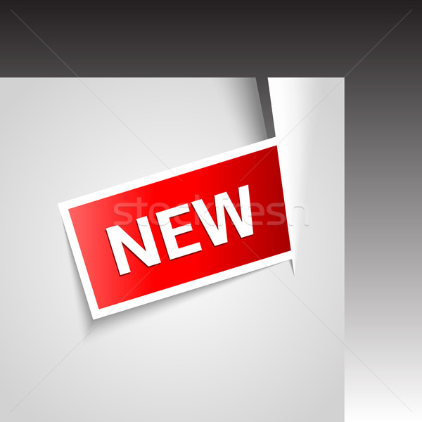 Vector incise corner with new label Stock photo © Designer_things