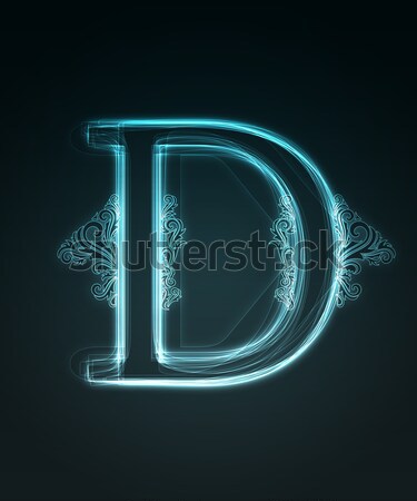 Neon letter  D Stock photo © Designer_things