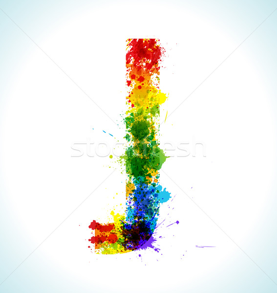 Gradient vector splashes font Stock photo © Designer_things