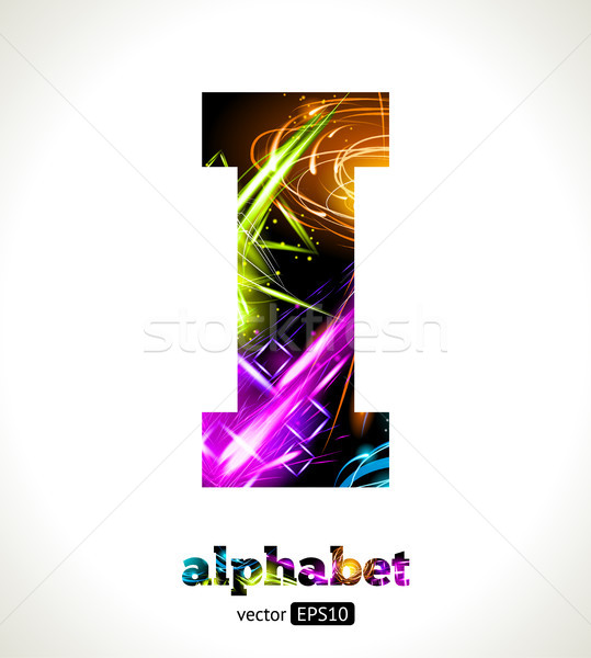 Vektör özelleştirilebilir ışık etki mektup alfabe Stok fotoğraf © Designer_things