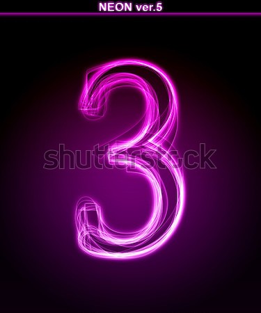 Glowing font. Shiny letter S. Stock photo © Designer_things