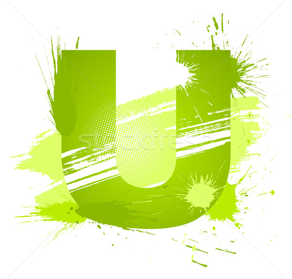 Foto stock: Verde · abstrato · pintar · fonte · carta