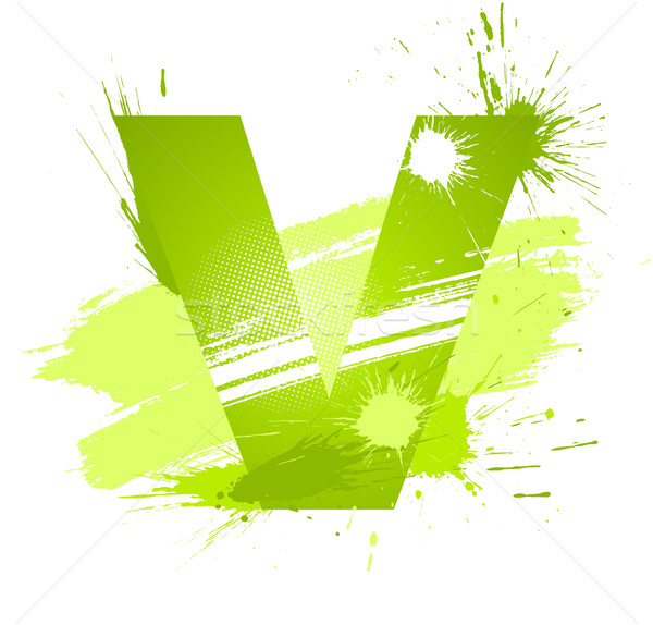 Zielone streszczenie farby chrzcielnica list Zdjęcia stock © Designer_things