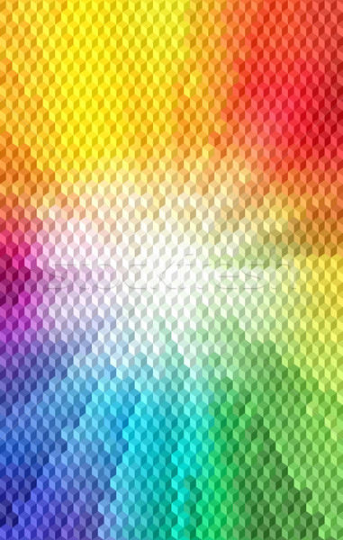 Absztrakt izometrikus kocka forma névjegyek web design Stock fotó © Designer_things
