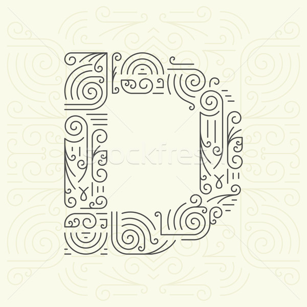 Vector linie stil geometric trecut text Imagine de stoc © Designer_things