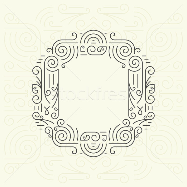 вектора линия стиль геометрический шрифт текста Сток-фото © Designer_things