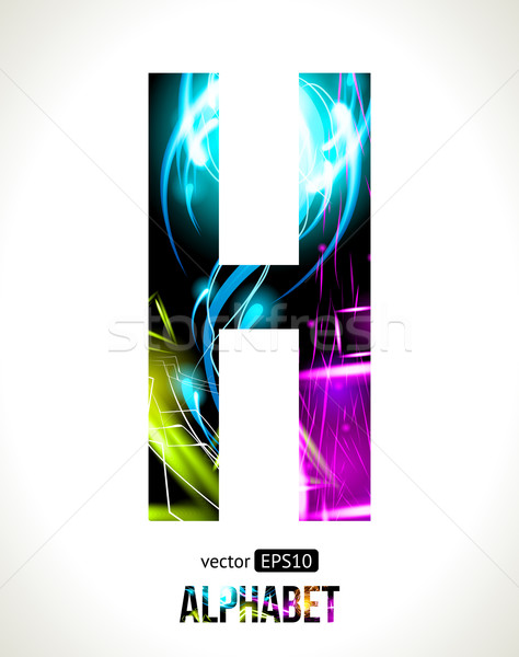 Lettre h vecteur design lumière effet alphabet [[stock_photo]] © Designer_things