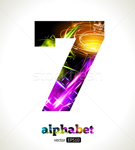Vector aanpasbare licht effect alfabet ontwerp Stockfoto © Designer_things