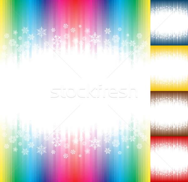 冬 雪 抽象的な 虹 色 ベクトル ストックフォト © Designer_things