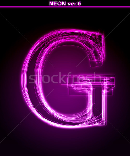 Glowing font. Shiny letter G Stock photo © Designer_things