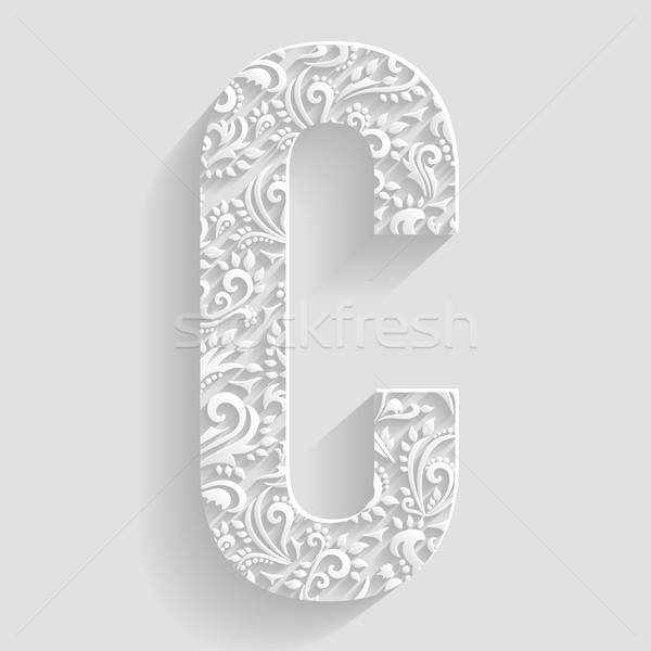 Letter c vector uitnodiging kaarten decoratief Stockfoto © Designer_things