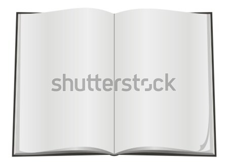 Açık kitap beyaz ofis kâğıt yazı medya Stok fotoğraf © Designer_things