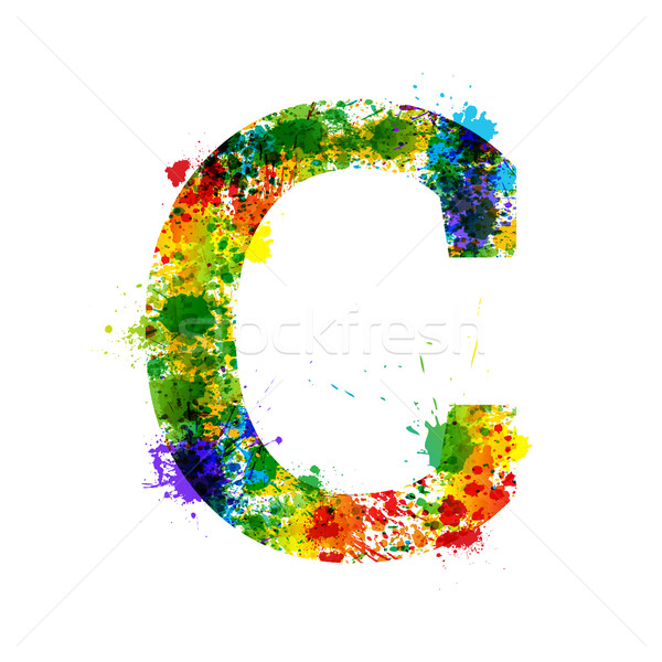 Colore vernice gradiente vettore carattere Foto d'archivio © Designer_things