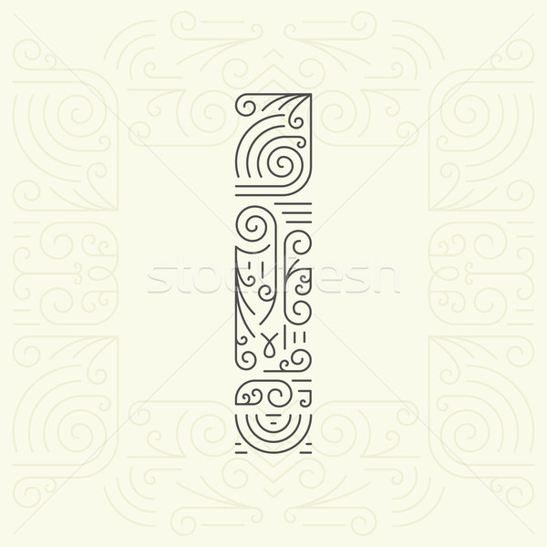 ベクトル 行 スタイル 幾何学的な フォント 文字 ストックフォト © Designer_things