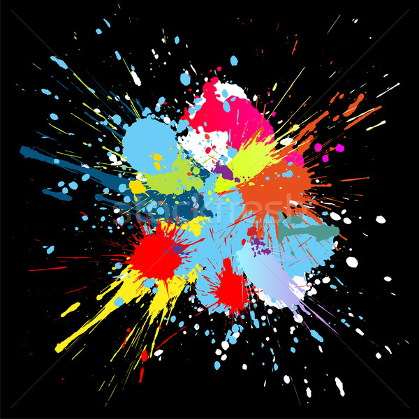 Color paint splashes. Gradient vector background Stock photo © Designer_things