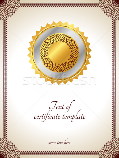 Certificado plantilla floral marco vector fondo Foto stock © Designer_things