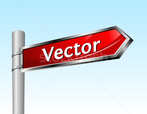 Flecha senalización de la carretera vector negocios placa Foto stock © Designer_things