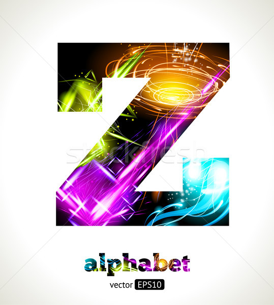 Vector aanpasbare licht effect brief alfabet Stockfoto © Designer_things