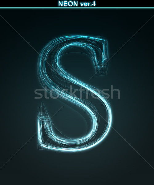 Gluhend Neon Schriftart Glanzend Schreiben Abstrakten Stock Foto C Liubomyr Feshchyn Designer Things Stockfresh