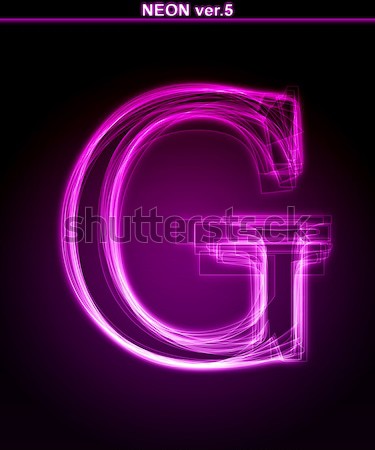 Glowing font. Shiny letter D Stock photo © Designer_things