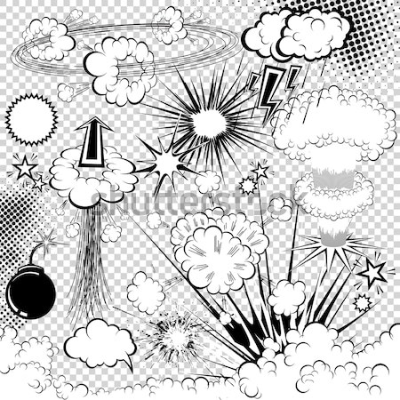 Vettore esplosione elementi design cartoon Foto d'archivio © Designer_things