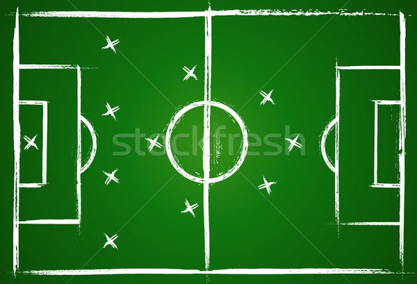Fußball Teamarbeit Strategie Illustration Spiel Vektor Stock foto © Designer_things