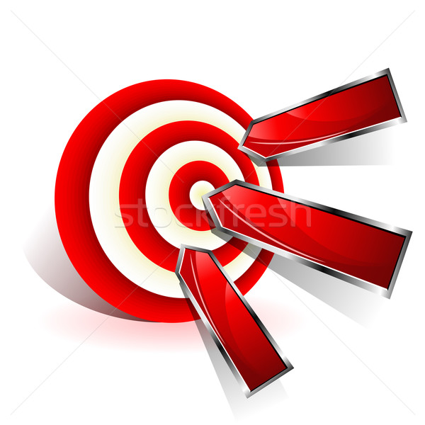 Stockfoto: Target · Rood · dart · vector · teken · succes