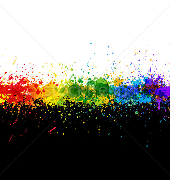 Color pintura salpicaduras gradiente vector Foto stock © Designer_things
