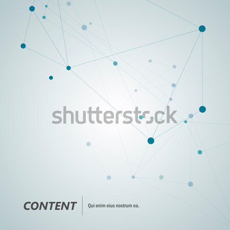 Technology abstract background with connected line and dots. Vector geometric illustration Stock photo © designleo