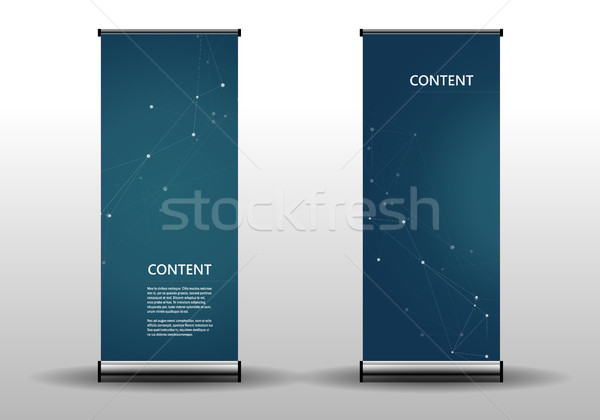 Roll up template for presentation and publication. Abstract connect and molecular structure Stock photo © designleo