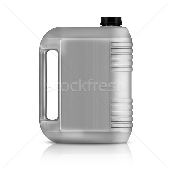 Kunststoff Gallone grau kann isoliert weiß Stock foto © designsstock