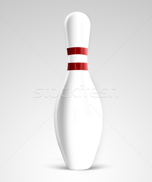 Bowling pin eğim top hızlandırmak oynamak Stok fotoğraf © designsstock