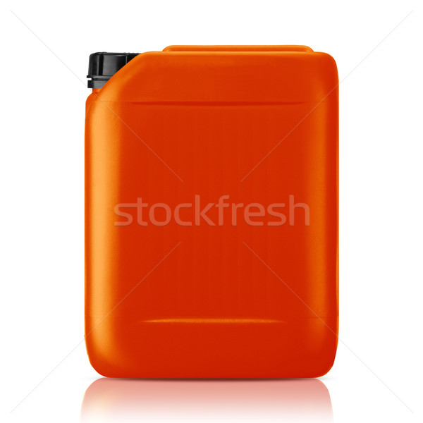 Plastikowe galon pomarańczowy puszka odizolowany biały Zdjęcia stock © designsstock
