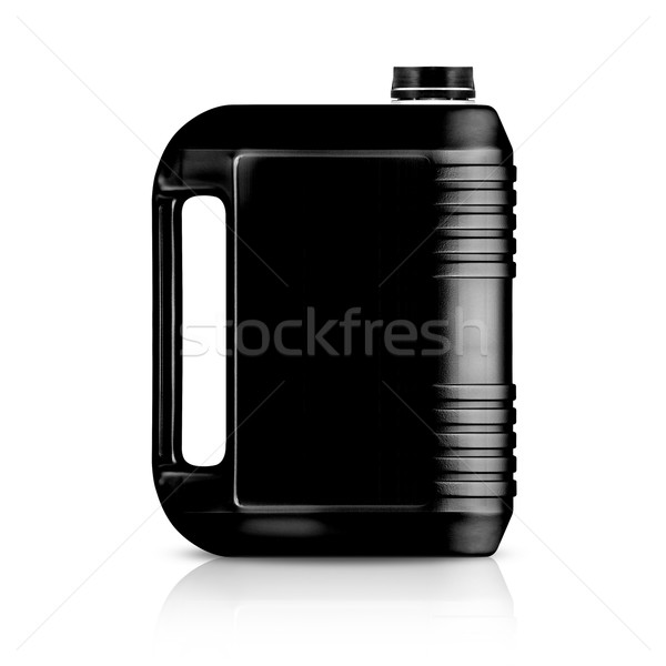 Plastikowe galon czarny puszka odizolowany biały Zdjęcia stock © designsstock