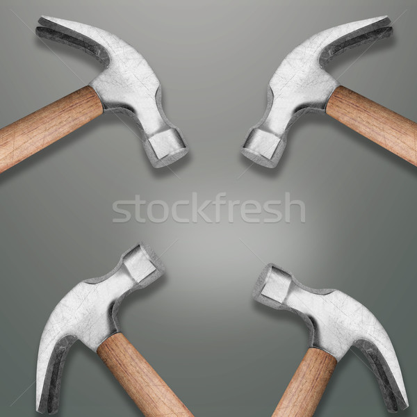 Hammer vier Kopie Raum Hintergrund Raum Arbeitnehmer Stock foto © designsstock