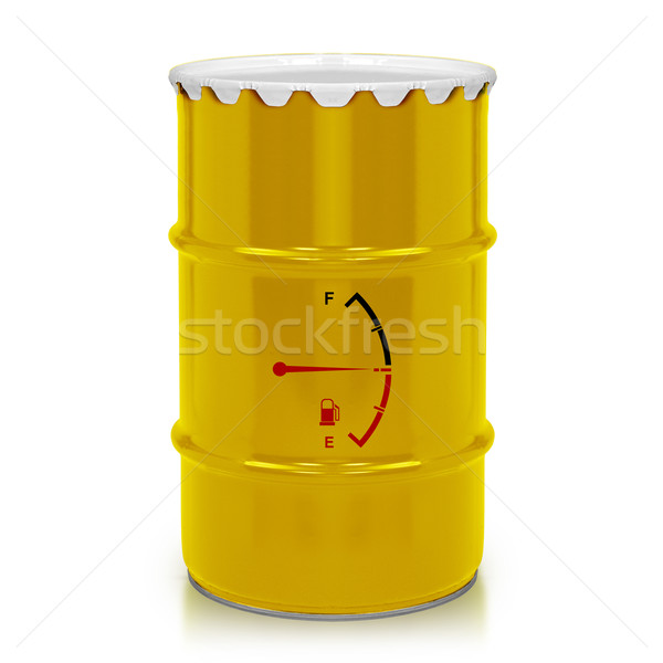 Plastikowe galon złoty paliwa baryłkę puszka Zdjęcia stock © designsstock