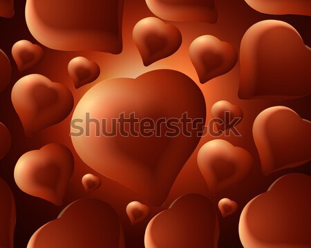 Seamless chocolate hearts background  Stock photo © designsstock