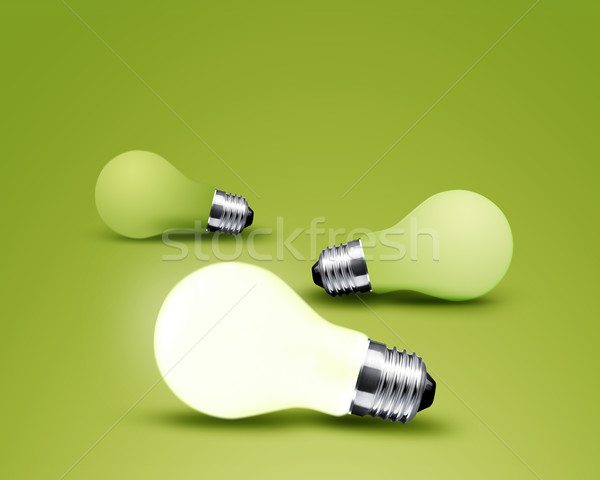 one glowing Light bulb Stock photo © designsstock