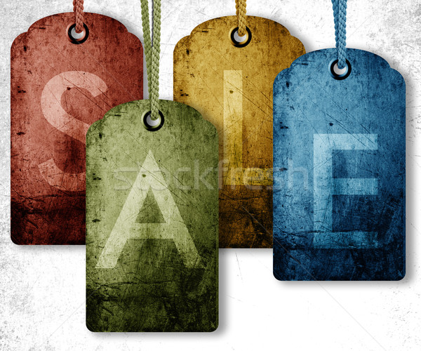 Stock photo: grunge price tag