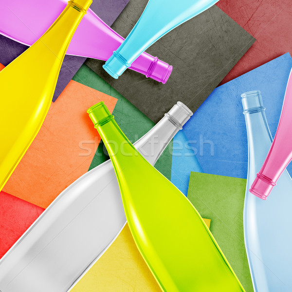 Colored glass bottle Stock photo © designsstock