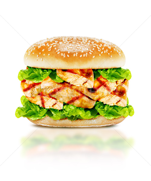 Huhn burger Rindfleisch Tomaten Käse Stock foto © designsstock