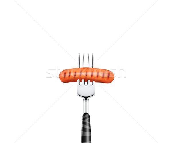 Hotdog on fork Stock photo © designsstock