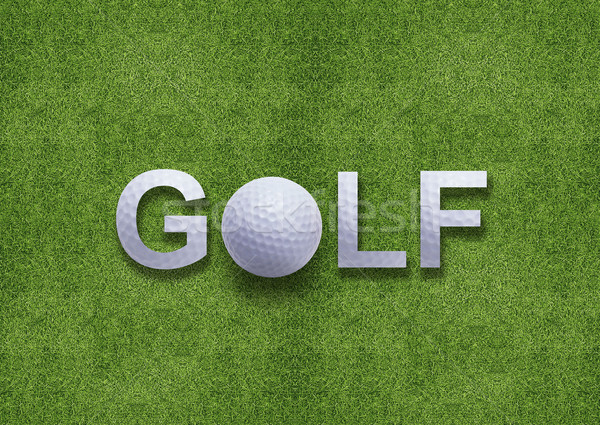 Stok fotoğraf: Golf · kelime · golf · topu · çim · spor · uzay