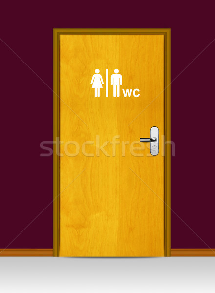 Foto stock: Banheiro · água · ciclo · porta · assinar · público