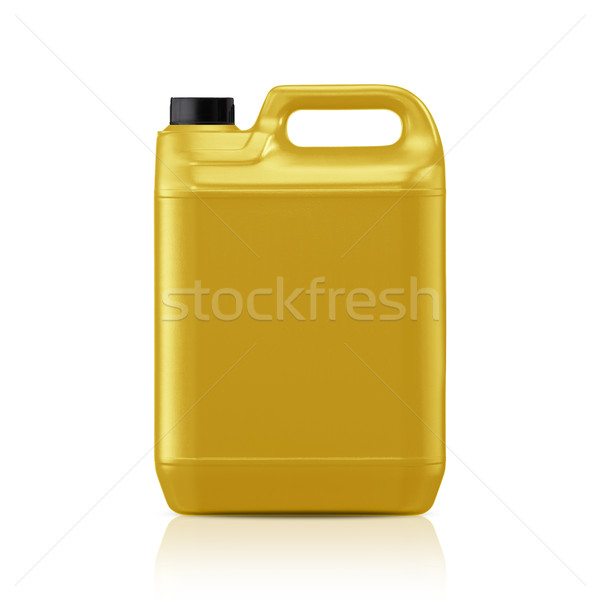 塑料 加侖 黃色 可以 孤立 白 商業照片 © designsstock