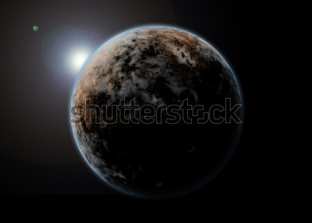 Stock photo: Planet landscape in space