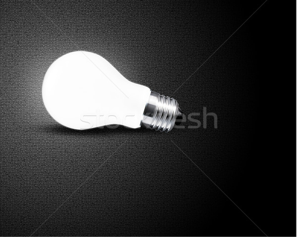 Ein glühend Glühlampe schwarz Business Design Stock foto © designsstock