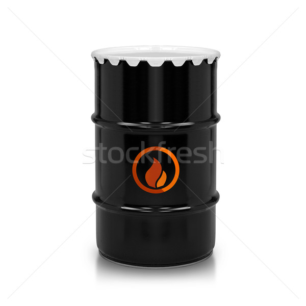 Petroleum vat olie witte geïsoleerd werk Stockfoto © designsstock